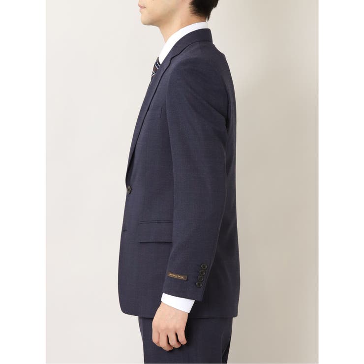 美品 タカキュー 洗える グレンチェック AB7　大きいサイズ スーツ シルク混ウール レギュラーフィット 2ボタン3ピーススーツ