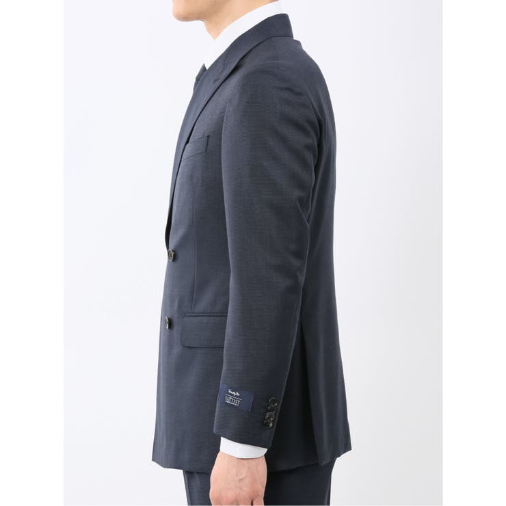 マルゾット ウール レギュラーフィット ダブル 2ピース スーツ 組織紺 | TAKA-Q MEN | 詳細画像6 