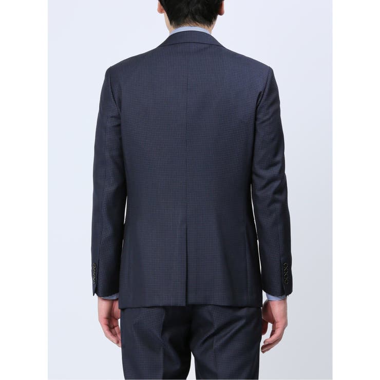 光沢ウール混 スリムフィット 2ボタン3ピーススーツ 千鳥紺[品番：TKQJ0021123]｜TAKA-Q MEN（タカキュー）のメンズ ファッション通販｜SHOPLIST（ショップリスト）