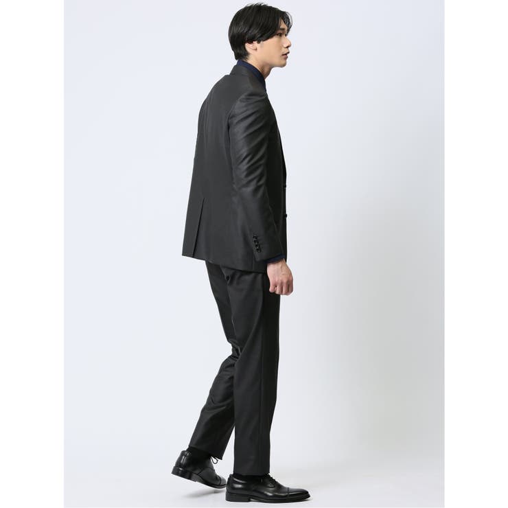 光沢ウール混 スリムフィット 2ボタン3ピーススーツ 千鳥黒[品番：TKQJ0023198]｜TAKA-Q  MEN（タカキュー）のメンズファッション通販｜SHOPLIST（ショップリスト）