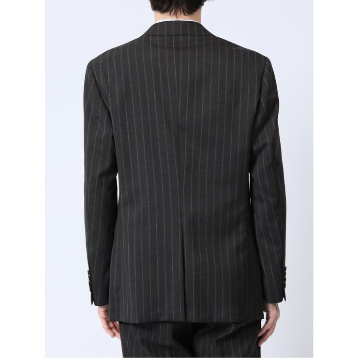 ウール混 レギュラーフィット 2ボタン2ピーススーツ ストライプグレー | TAKA-Q MEN | 詳細画像7 
