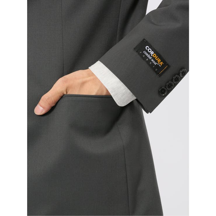 ウールナイロン レギュラーフィット 2ボタン2ピーススーツ グレー | TAKA-Q MEN | 詳細画像9 