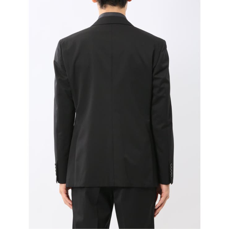 ウールナイロン レギュラーフィット 2ボタン2ピーススーツ 黒 | TAKA-Q MEN | 詳細画像7 