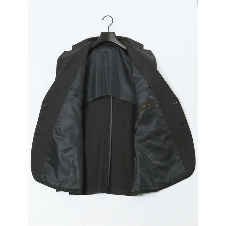 メリノウール混ストレッチ レギュラーフィット 2ボタン2ピーススーツ グレー | TAKA-Q MEN | 詳細画像10 