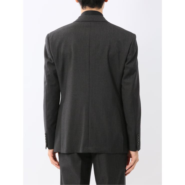 メリノウール混ストレッチ レギュラーフィット 2ボタン2ピーススーツ グレー | TAKA-Q MEN | 詳細画像7 