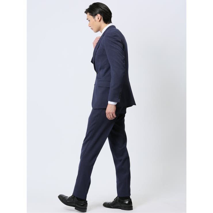 ストレッチウォッシャブル レギュラーフィット 2ボタン2ピーススーツ 千鳥紺 | TAKA-Q MEN | 詳細画像2 