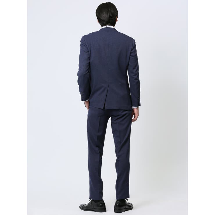 ストレッチウォッシャブル レギュラーフィット 2ボタン2ピーススーツ 千鳥紺 | TAKA-Q MEN | 詳細画像3 