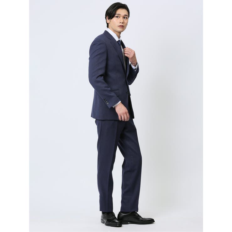 ストレッチウォッシャブル レギュラーフィット 2ボタン2ピーススーツ 千鳥紺 | TAKA-Q MEN | 詳細画像4 