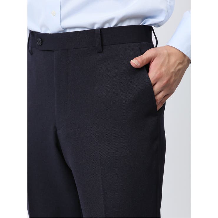 ストレッチウォッシャブル レギュラーフィット 2ボタン2ピーススーツ カルゼ紺 | TAKA-Q MEN | 詳細画像13 