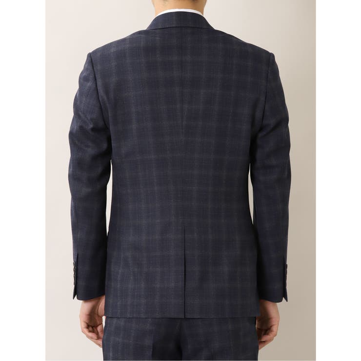 ウール混 レギュラーフィット 2ボタン2ピーススーツ 組織紺 | TAKA-Q MEN | 詳細画像7 