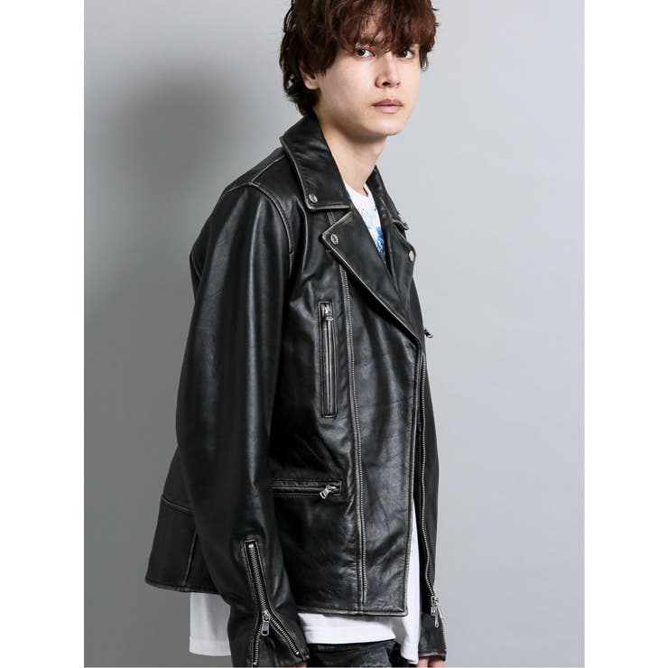 カウレザー ダブルライダース[品番：TKQJ0009822]｜TAKA-Q MEN