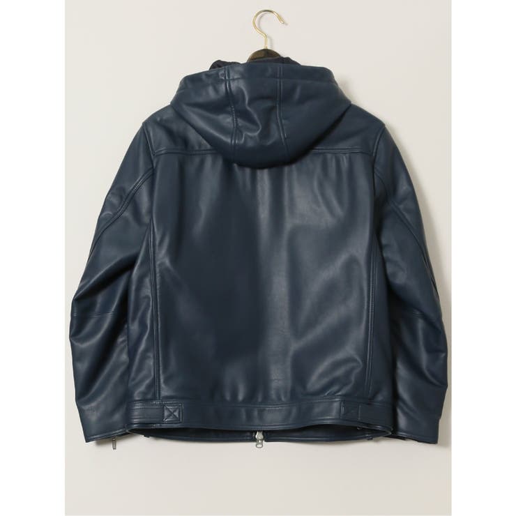 シナコバ　フード付きレザーブルゾン　Mサイズ シナコバ フード付きレザーブルゾン Mサイズ MEN スポーツ