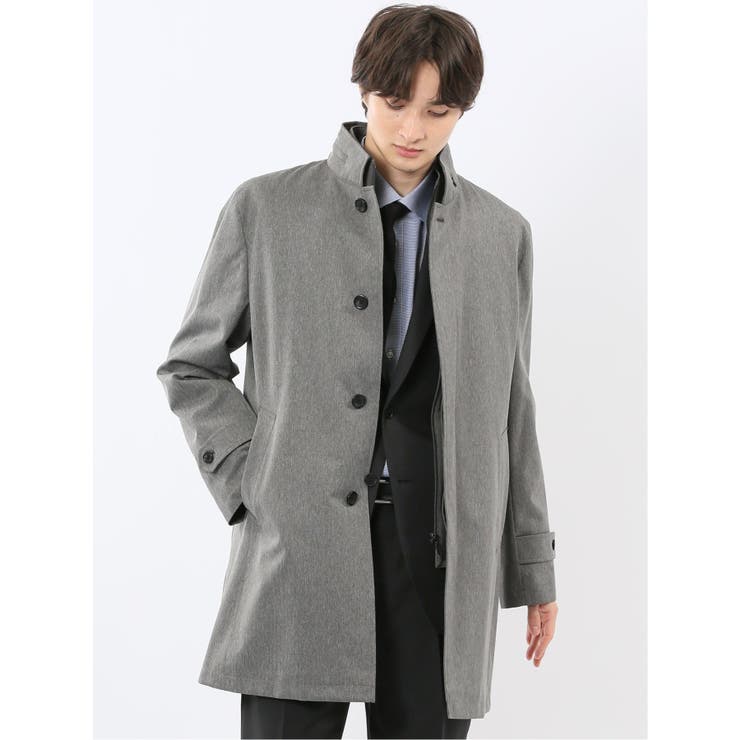 06グレー | 撥水防風 ライナー付き レイヤードコート | TAKA-Q MEN