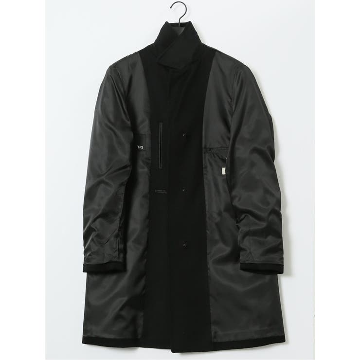 ウール100% ステンカラーコート 無地黒 | TAKA-Q MEN | 詳細画像11 