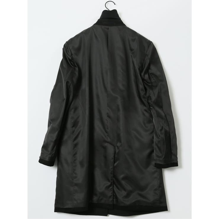 ウール100% ステンカラーコート 無地黒 | TAKA-Q MEN | 詳細画像12 