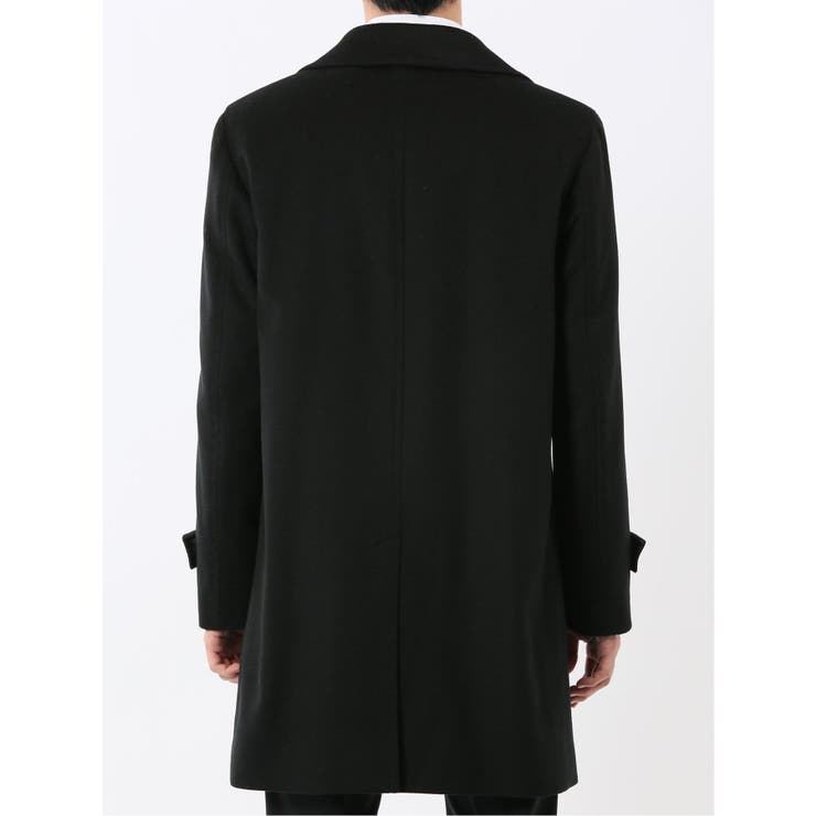 ウール100% ステンカラーコート 無地黒 | TAKA-Q MEN | 詳細画像8 