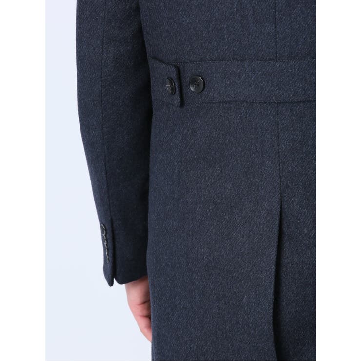 カシミヤアンゴラ混ウール スタンドコート 紺[品番：TKQJ0020549]｜TAKA-Q  MEN（タカキュー）のメンズファッション通販｜SHOPLIST（ショップリスト）
