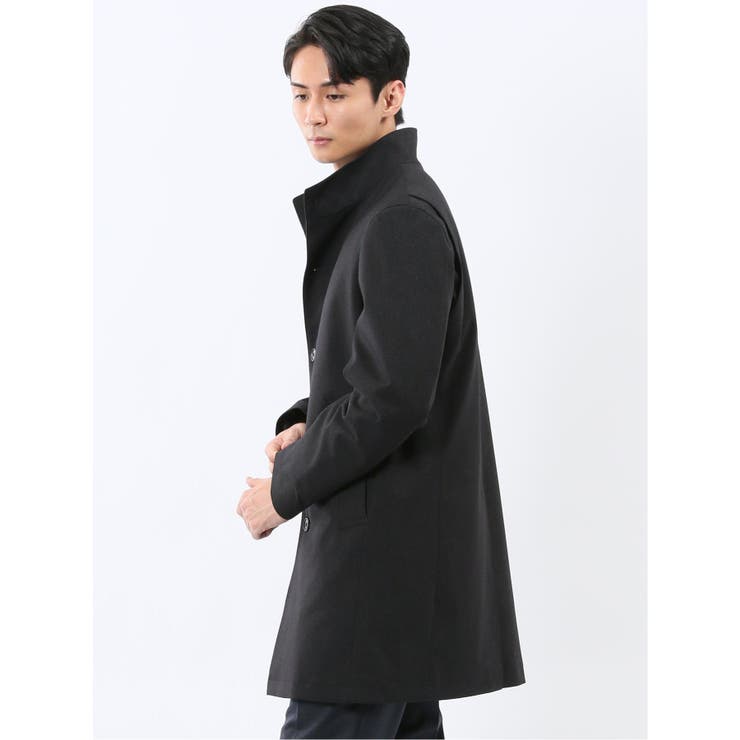 撥水 スタンドカラーコート カルゼ紺 | TAKA-Q MEN | 詳細画像2 