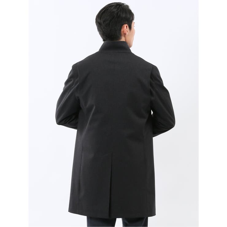 撥水 スタンドカラーコート カルゼ紺 | TAKA-Q MEN | 詳細画像3 