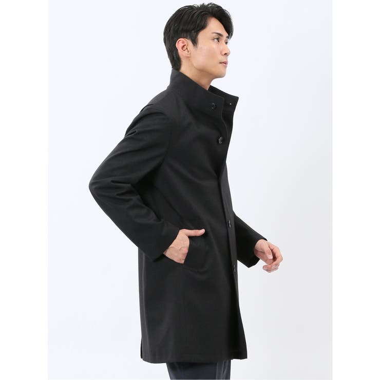 撥水 スタンドカラーコート カルゼ紺 | TAKA-Q MEN | 詳細画像4 