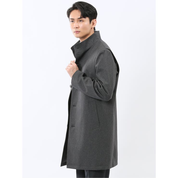 撥水 スタンドカラーコート カルゼグレー | TAKA-Q MEN | 詳細画像2 