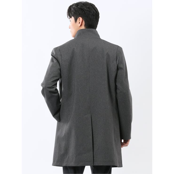 撥水 スタンドカラーコート カルゼグレー | TAKA-Q MEN | 詳細画像3 