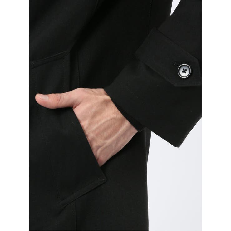 撥水 ステンカラーコート ヘリンボン黒 | TAKA-Q MEN | 詳細画像10 