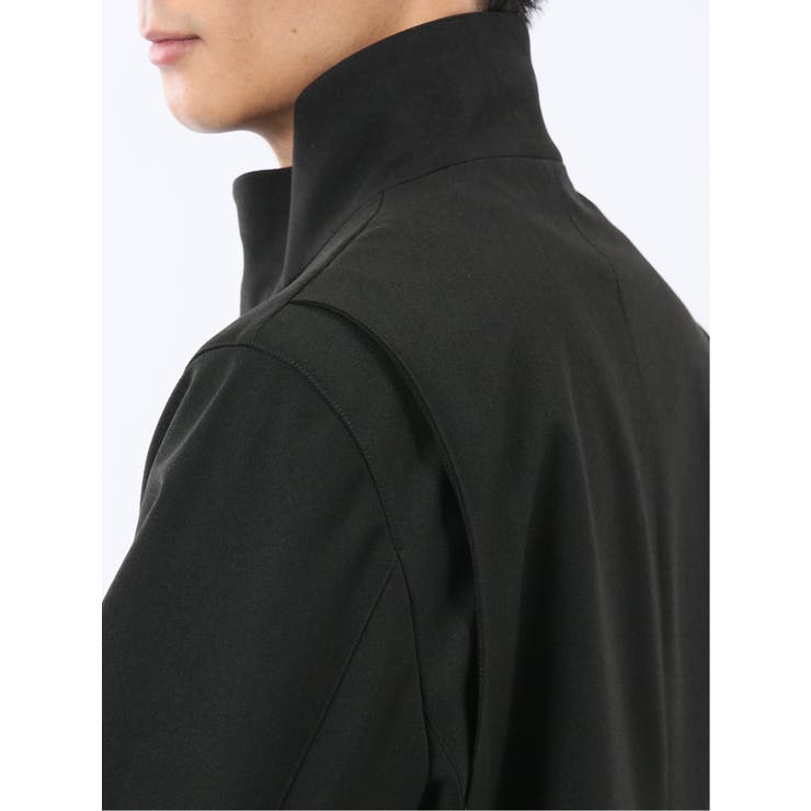撥水 スタンドカラーコート ヘリンボン黒 | TAKA-Q MEN | 詳細画像11 