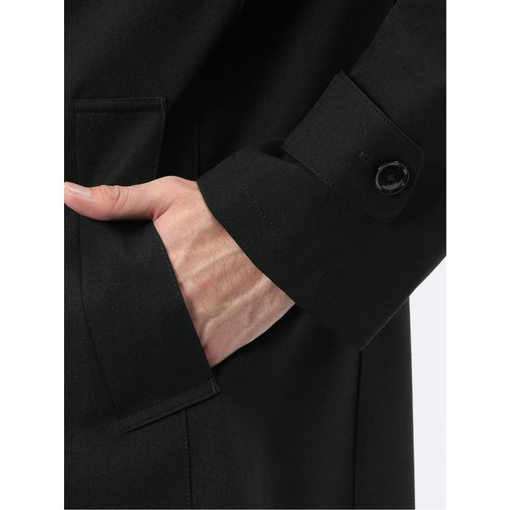 撥水 スタンドカラーコート ヘリンボン黒 | TAKA-Q MEN | 詳細画像13 
