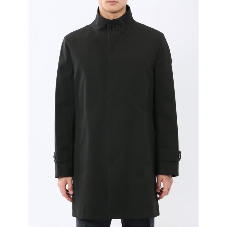 撥水 スタンドカラーコート ヘリンボン黒 | TAKA-Q MEN | 詳細画像7 