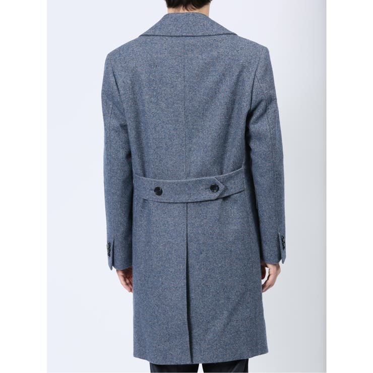 ウール混 ポロコート 組織青[品番：TKQJ0024159]｜TAKA-Q  MEN（タカキュー）のメンズファッション通販｜SHOPLIST（ショップリスト）