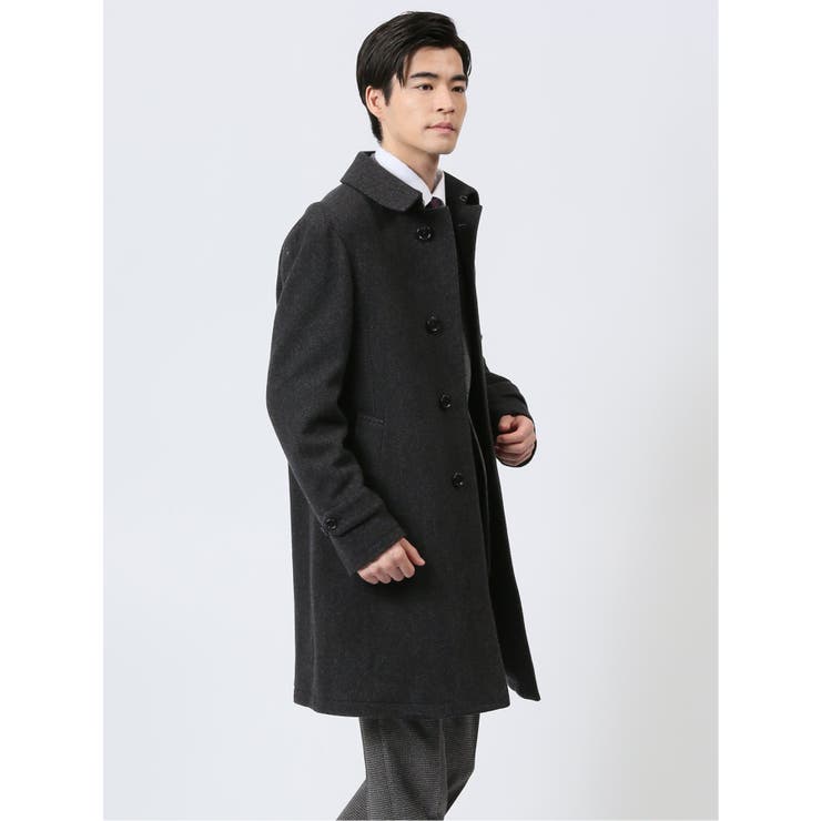 ウール混 ステンカラーコート カルゼグレー[品番：TKQJ0024107]｜TAKA-Q  MEN（タカキュー）のメンズファッション通販｜SHOPLIST（ショップリスト）
