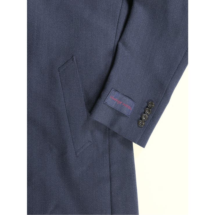 ウール混 ビンテージ調ポロコート 紺[品番：TKQJ0013637]｜TAKA-Q MEN
