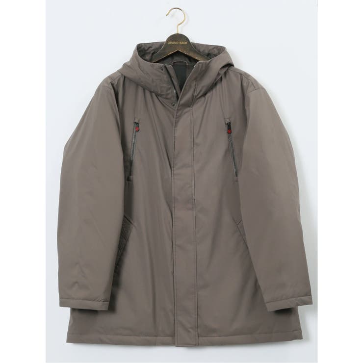 33ベージュ | 【大きいサイズ】ジーステージ/G-stage フーデッド ダウンコート | TAKA-Q MEN