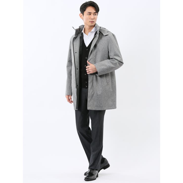 防風 フード脱着 ライナーベスト付き 3WAYコート | TAKA-Q MEN | 詳細画像4 