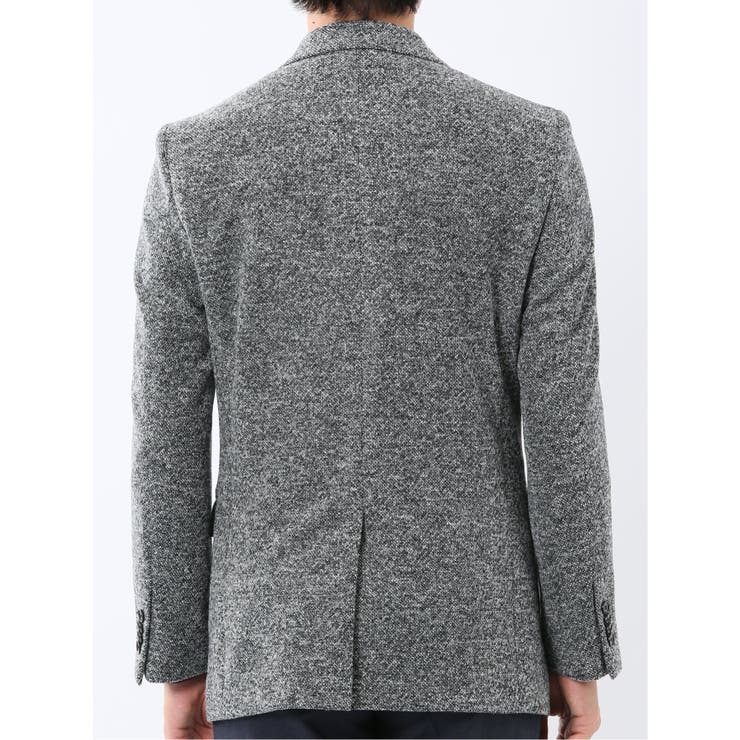 尾州からみニット スリムフィット 2ボタンジャケット モノトーン | TAKA-Q MEN | 詳細画像8 