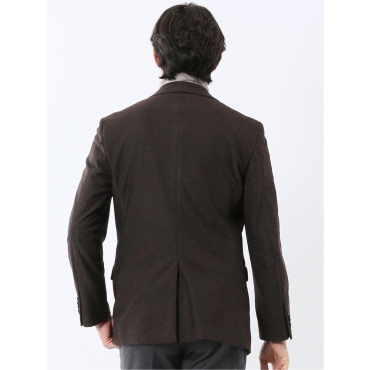 からみニット スリムフィット 2ボタンジャケット こげ茶 | TAKA-Q MEN | 詳細画像3 