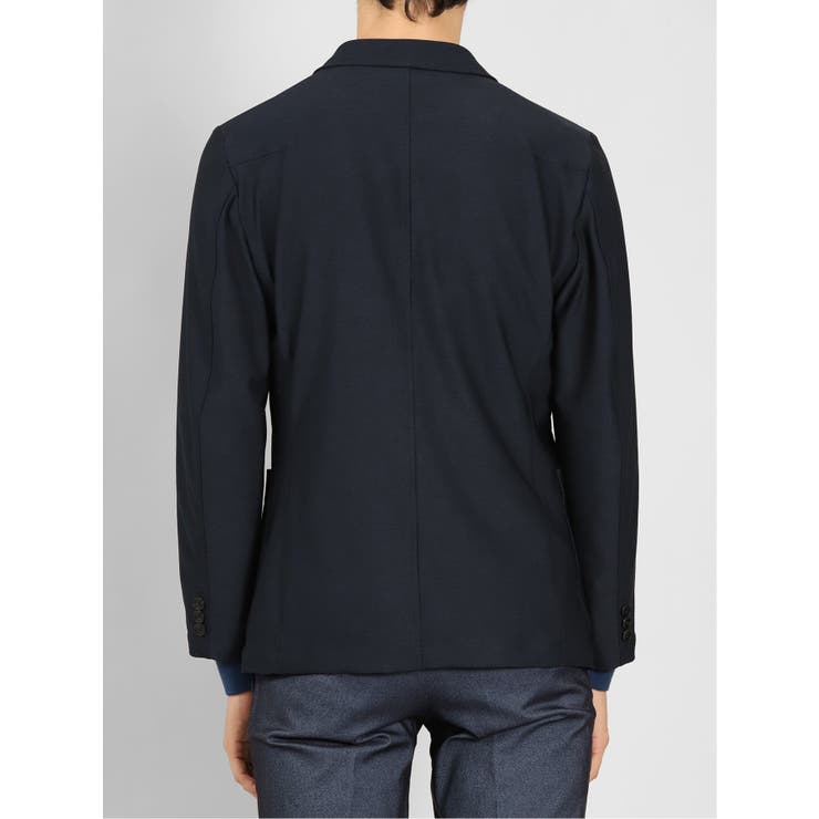スーパーストレッチメランジ 2ボタンスリムジャケット 紺 | TAKA-Q MEN | 詳細画像8 