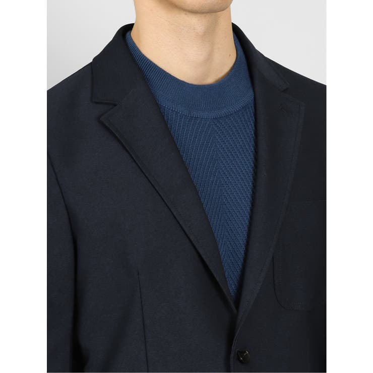 スーパーストレッチメランジ 2ボタンスリムジャケット 紺 | TAKA-Q MEN | 詳細画像9 