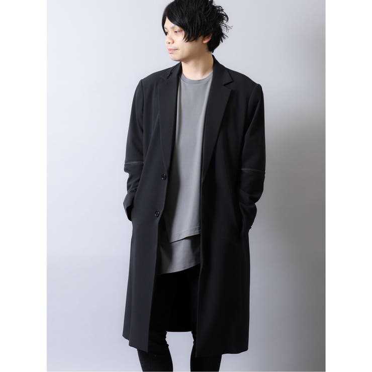 SHELLAC ロングジャケット　サイズLL48 シェラック/SHELLAC ZIPロングジャケット[品番：TKQJ0010370