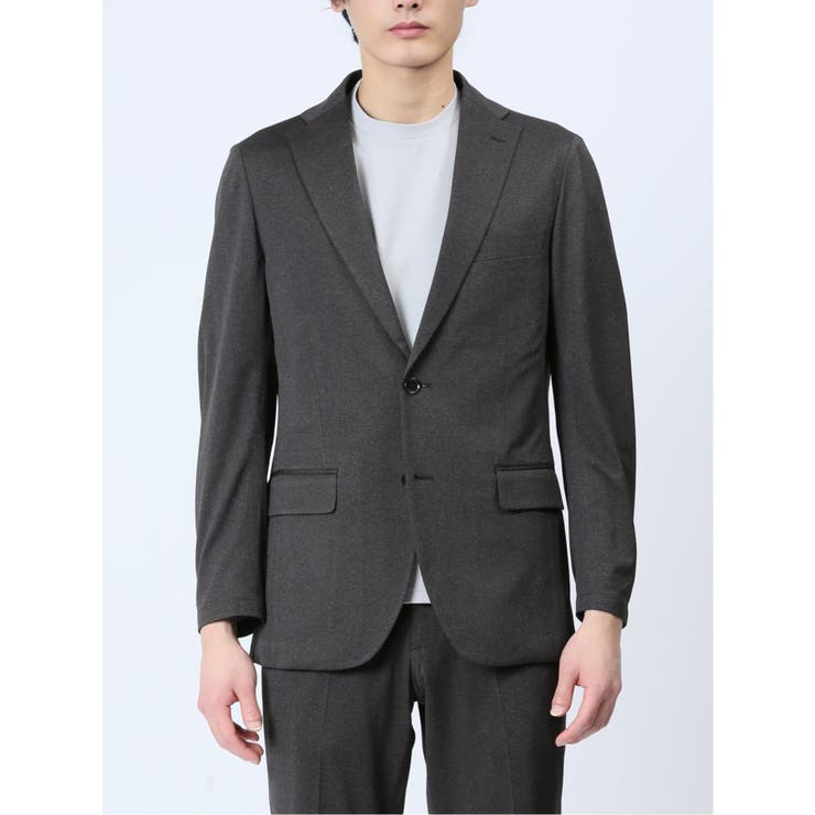 デニム調 スリムフィット 2ボタンジャケット 黒(セットアップ可能)[品番：TKQJ0021419]｜TAKA-Q  MEN（タカキュー）のメンズファッション通販｜SHOPLIST（ショップリスト）