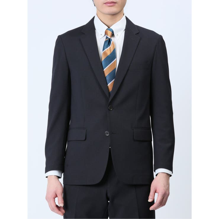 軽量メッシュ スリムフィット 2ボタンジャケット 紺(セットアップ可能) | TAKA-Q MEN | 詳細画像5 