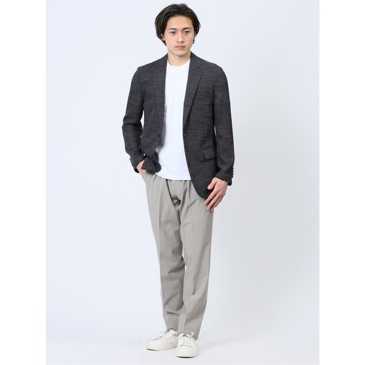 からみ調 スリムフィット 2ボタンジャケット 組織黒 | TAKA-Q MEN | 詳細画像10 