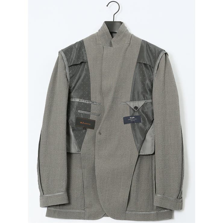 ウール混サッカー 2ボタンジャケット(セットアップ可能) | TAKA-Q MEN | 詳細画像11 