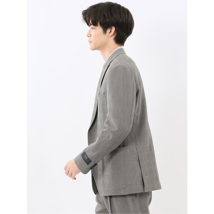 ウール混サッカー 2ボタンジャケット(セットアップ可能) | TAKA-Q MEN | 詳細画像2 