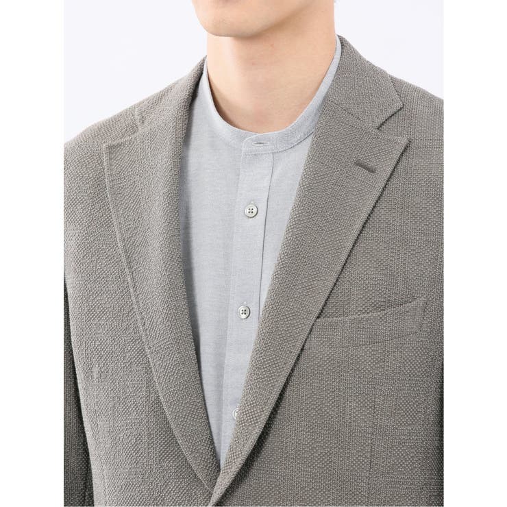 ウール混サッカー 2ボタンジャケット(セットアップ可能) | TAKA-Q MEN | 詳細画像9 