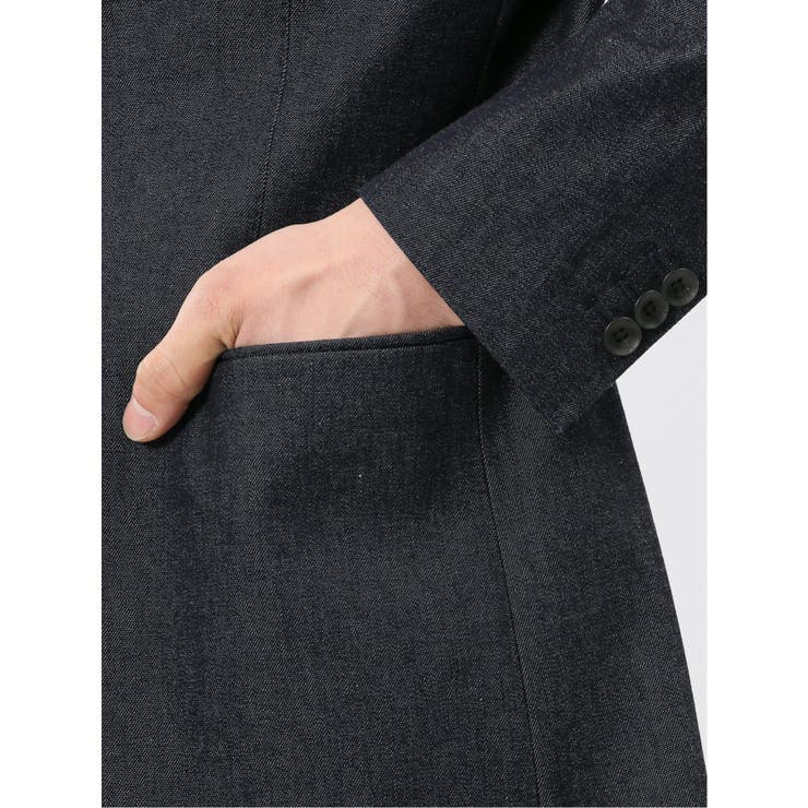 カイハラ デニム レギュラーフィット 2ボタン ジャケット(セットアップ可能) | TAKA-Q MEN | 詳細画像10 