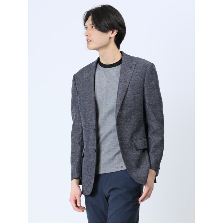 先染 ストレッチ レギュラーフィット 2ボタンジャケット 青[品番：TKQJ0021512]｜TAKA-Q  MEN（タカキュー）のメンズファッション通販｜SHOPLIST（ショップリスト）