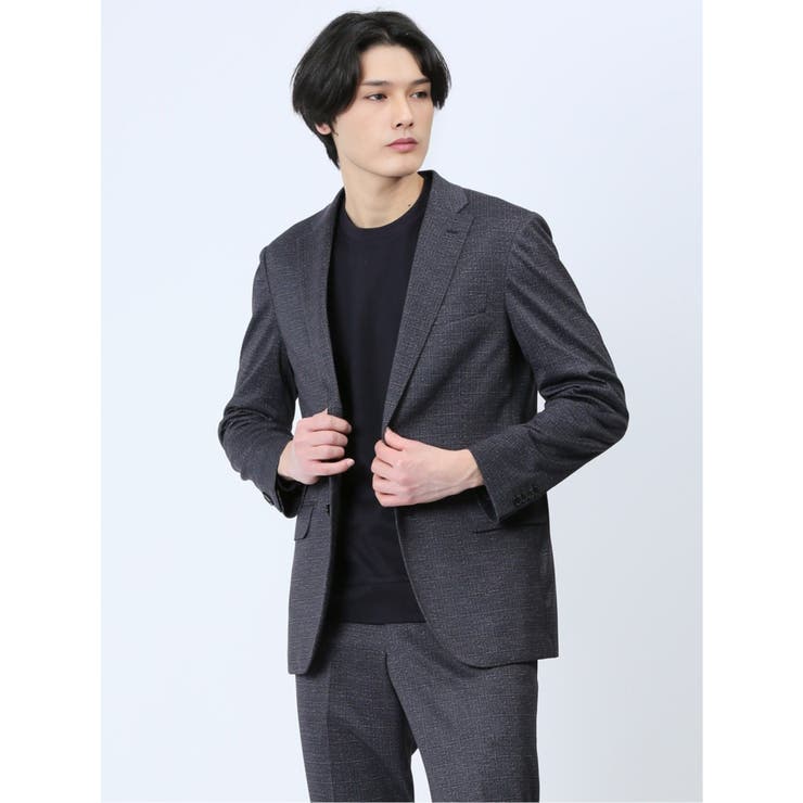 プリントポンチジャージ レギュラーフィット 2ボタンジャケット | TAKA-Q MEN | 詳細画像1 