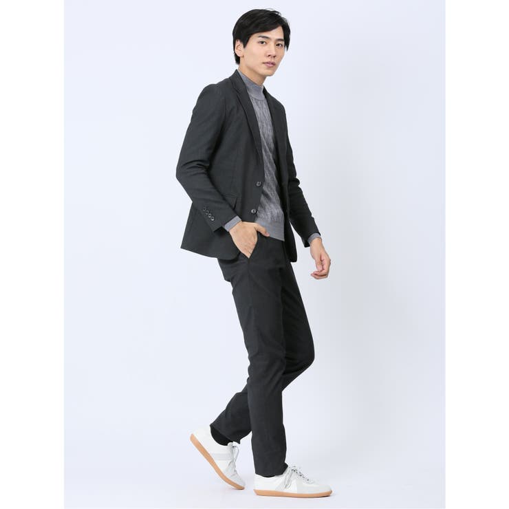 クロスストレッチ裏起毛 スリムフィット 2ボタンジャケット | TAKA-Q MEN | 詳細画像10 